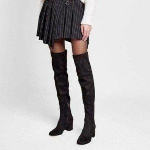 Sam Edelman Over the Knee Varona Boots Black Suede Size 9